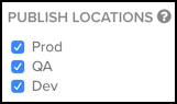Publish Locations Publish Locations